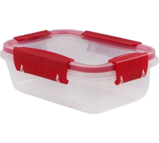 Изображение товара Герметичный контейнер Полимербыт BUTTERFLY BRIGHT 0.5 л, красный 437815900