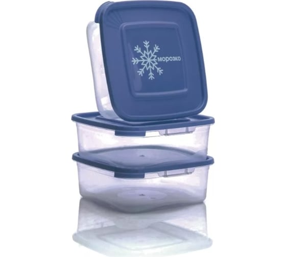 Изображение товара Комплект контейнеров для замораживания продуктов Полимербыт 3 шт, 0.7 л 436403600