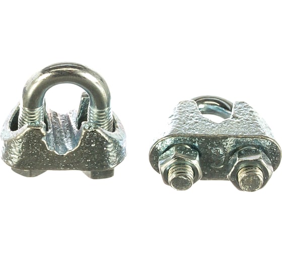 Изображение товара Зажим троса ЗУБР DIN 741, 6мм, 2 шт, оцинкованный, Профессионал 304416-06