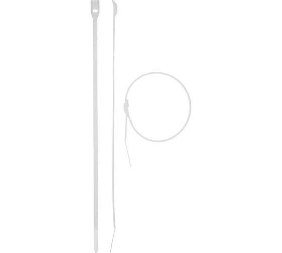 Изображение товара Кабельные стяжки ЗУБР КОБРА белые, нейлоновые 30930-25-155