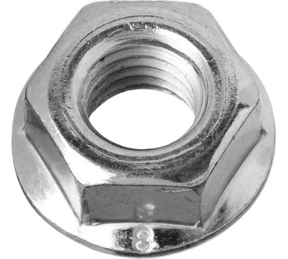 Изображение товара Гайка DIN 6923 с фланцем ЗУБР, M6, 14 шт, кл. пр. 8, оцинкованная, 303636-06