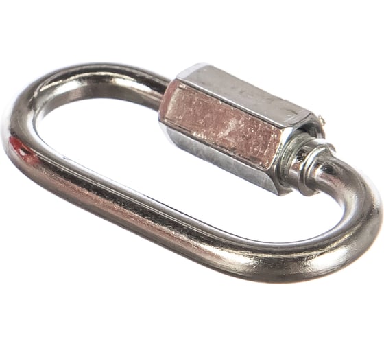 Изображение товара Карабин ЗУБР винтовой с муфтой, 4мм, 1 шт, оцинкованный, 304536-04