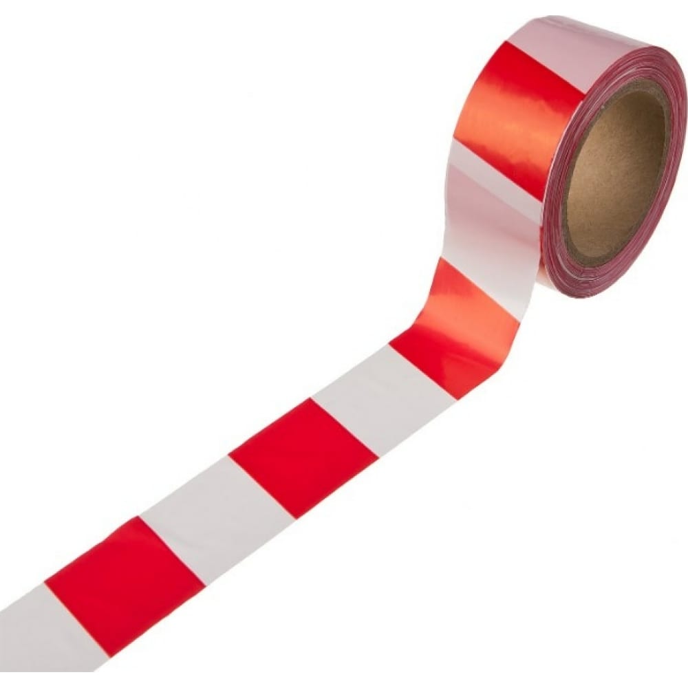 Сигнальная лента ЗУБР лента сигнальная для ограждений сибртех 89030 полиэтилен 50 мм х 200 м красно белая