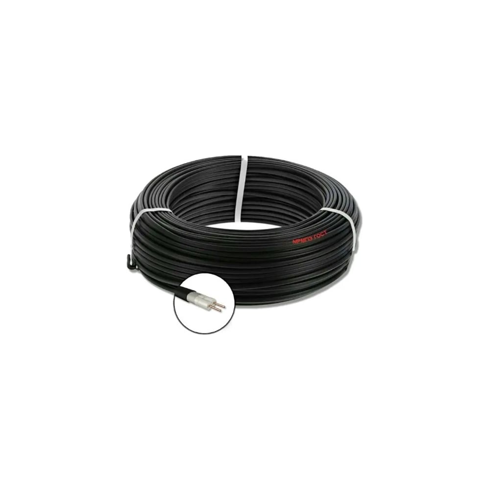 Магистральный кабель для радиофикации ПРОВОДНИК, цвет черный OZ92005L1 мрмпэ 2x1.2 мм2, 1м - фото 1