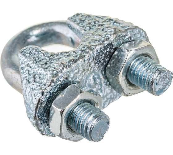 Изображение товара Зажим троса STAYER DIN 741, 6 мм, 80 штук, оцинкованный 30535-06