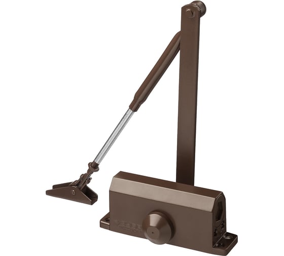 Изображение товара Дверной доводчик ЗУБР ПРОФЕССИОНАЛ для дверей массой до 100 кг, цвет коричневый 37912-100