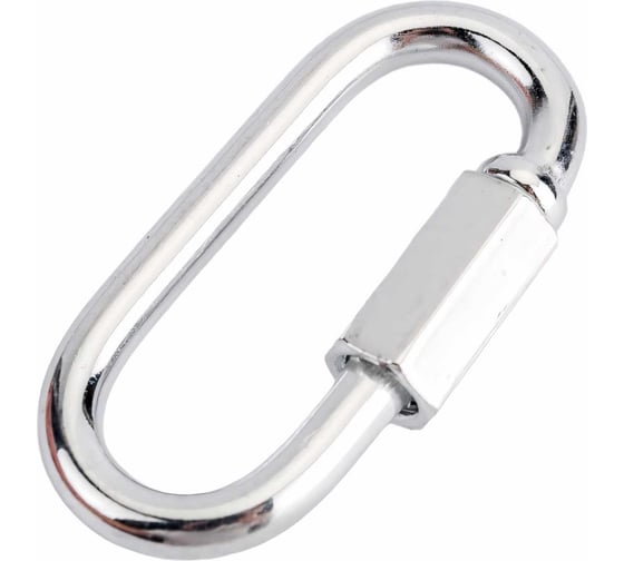 Изображение товара Карабин ЗУБР винтовой с муфтой, 5мм, 1 шт, оцинкованный, 304536-05