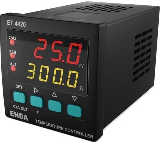 Изображение товара Многофункциональный измеритель ENDA ПИД-регулятор 48x48 IP65 2 ПК SSR (Турция) ET4420UV