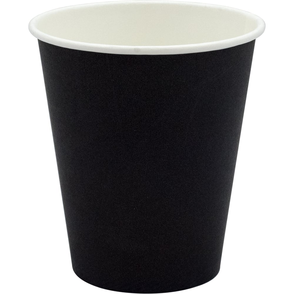 Изображение товара Бумажный 1-слойный стакан для горячих напитков Papperskopp 250мл, d80 мм черный, pps ОП-250129