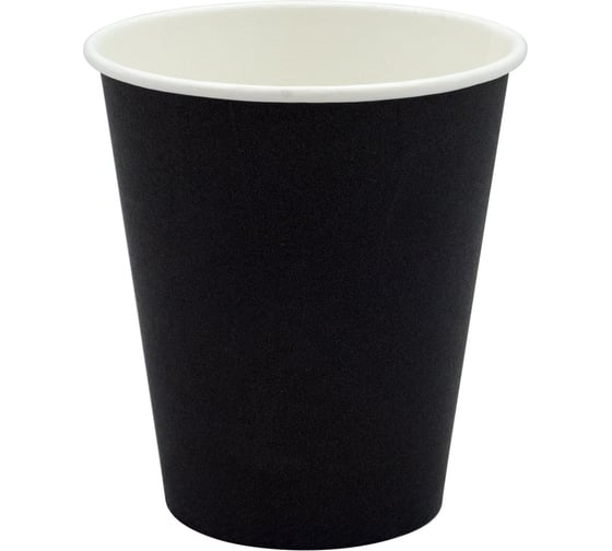 Изображение товара Бумажный 1-слойный стакан для горячих напитков Papperskopp 250мл, d80 мм черный, pps ОП-250129