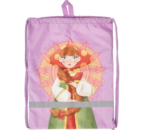 Изображение товара Мешок для обуви Комус Три богатыря Любава, 36х47, карман, светоотражатели, мо 26-1с-2р 1846591