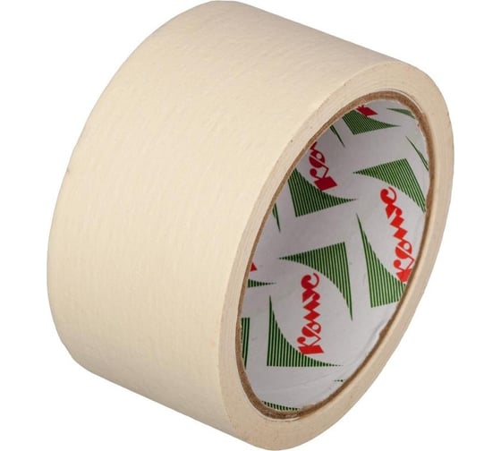 Изображение товара Клейкая лента Комус бумажная, малярная, 48мм х 19м, креппированная 198700
