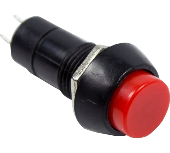 Изображение товара Выключатель-кнопка REXANT 250v 1 а (2с) off-(on) б/фикс красная (pbs-11в) 36-3040