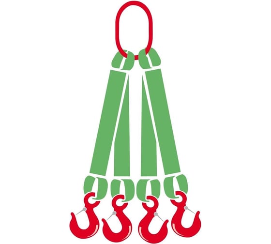 Изображение товара Четырехветвевой текстильный строп Tplus 4СТ - 3 т 9 м T008563