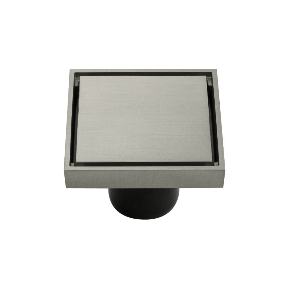 Изображение товара Латунный трап Санакс вертикальный матовый серебро 100x100 d-50мм