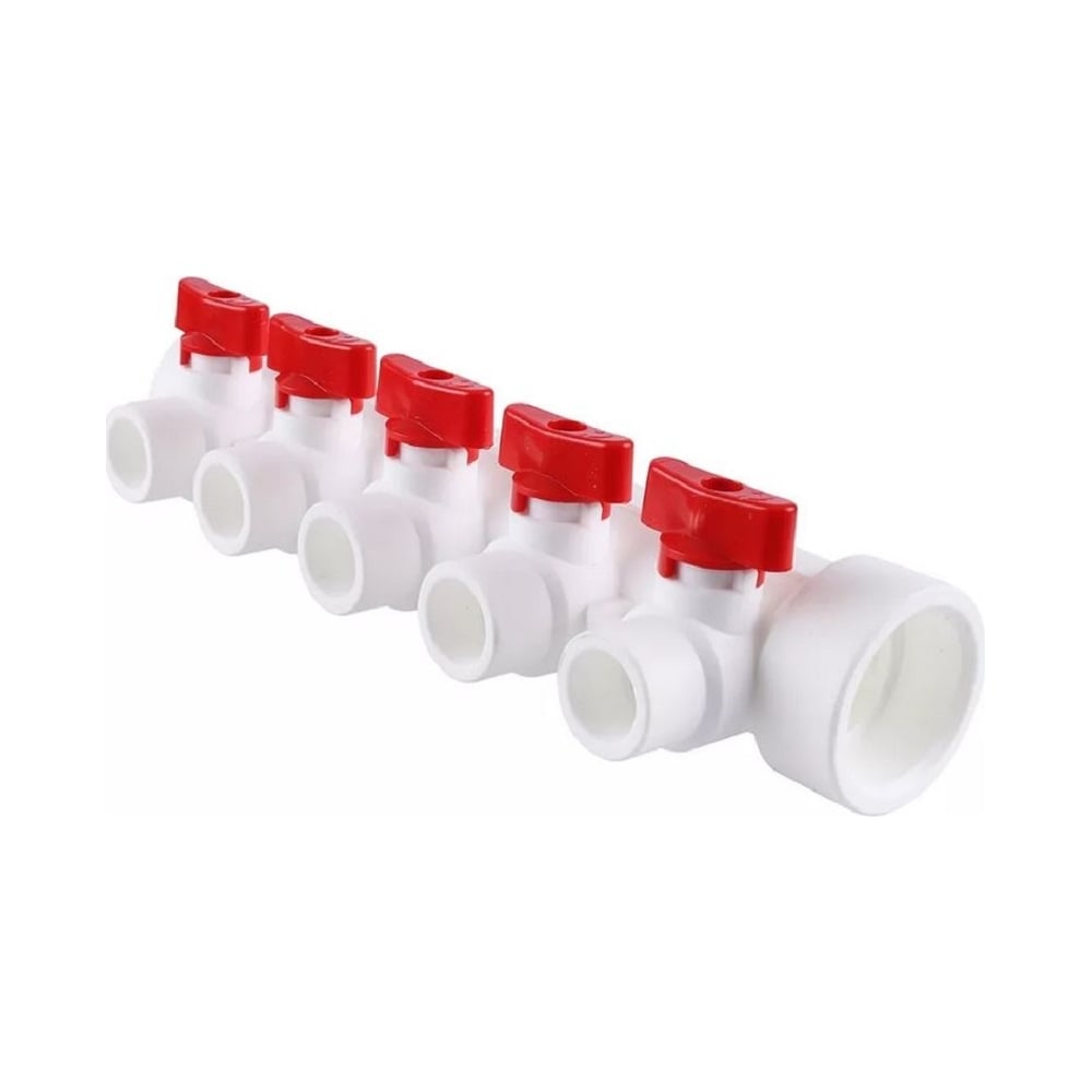 Изображение товара Коллектор полипропиленовый с кранами на 5 выходов м32x20 FT Group 771486