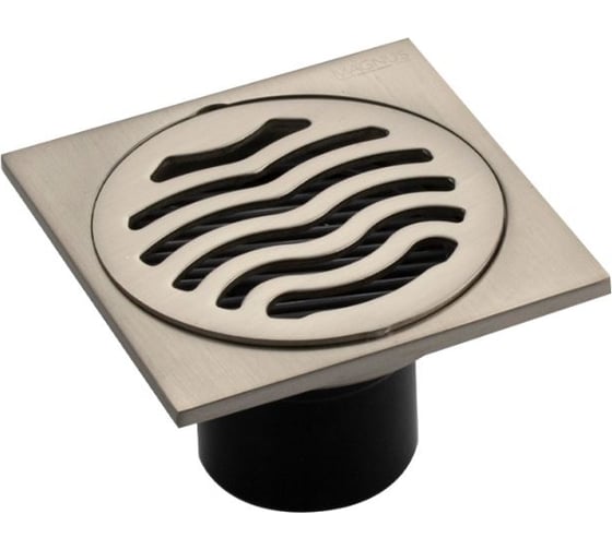 Изображение товара Трап из нержавеющей стали Санакс вертикальный, сатин 100x100 d-50мм 1162