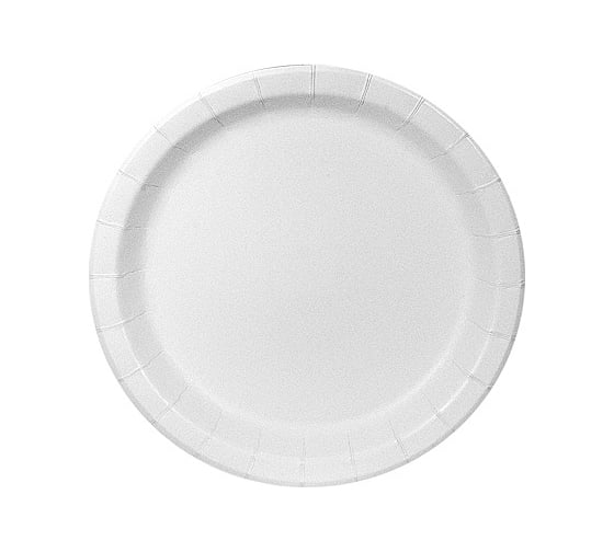 Изображение товара Бумажная тарелка Papperskopp d230 мм, ламинированная, с бортом, картон, белый, pps ОП-230101