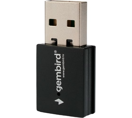 Изображение товара Сетевой адаптер Gembird wifi+bluetooth двухдиапазонный мини, 600 мбит, usb, 802.11b/a/g/n/ac, WNP-UA-018