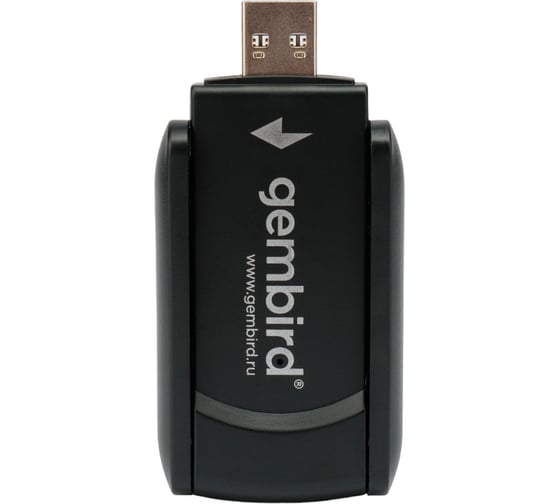 Изображение товара Сетевой адаптер Gembird wifi+bluetooth двухдиапазонный с антеннами,1300 мбит,usb,802.11b/a/g/nc, WNP-UA-020