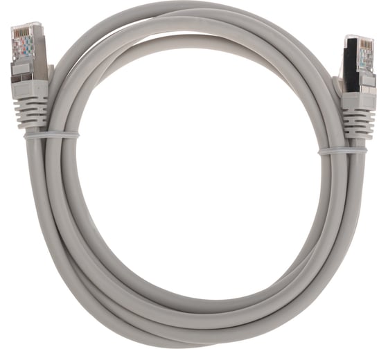 Изображение товара Патч-корд REXANT s/ftp cat 6a (10g), rj45-rj45, 28awg, lszh, серый, 2м 02-0390-2