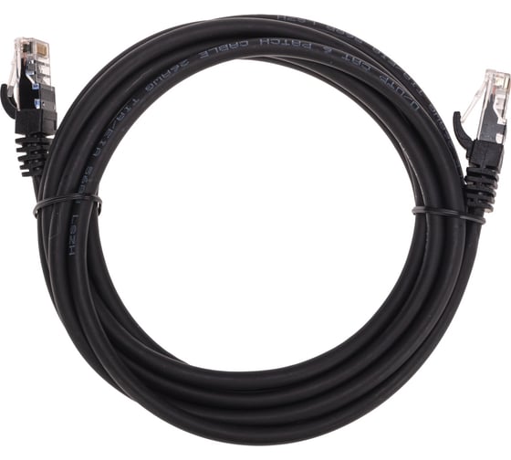 Изображение товара Патч-корд REXANT u/utp cat 6, rj45-rj45, 26awg, lszh, черный, 3м 02-0292-3