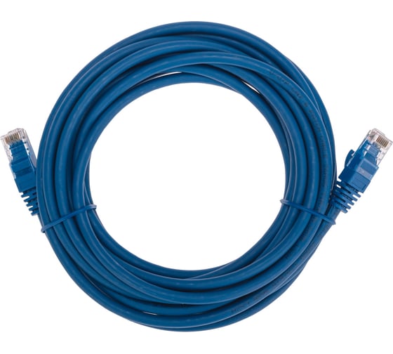 Изображение товара Патч-корд REXANT u/utp cat 6, rj45-rj45, 26awg, lszh, синий, 5м 02-0294-5