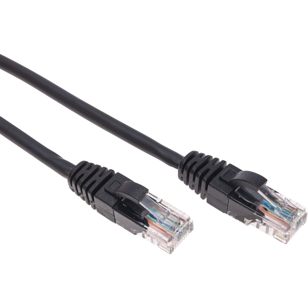 Изображение товара Патч-корд REXANT u/utp cat 6, rj45-rj45, 26awg, lszh, черный, 1м 02-0292-1