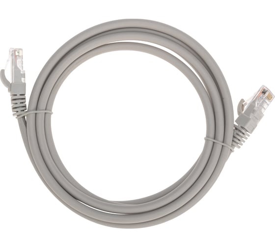 Изображение товара Патч-корд REXANT u/utp cat 6, rj45-rj45, 26awg, lszh, серый, 2м 02-0290-2