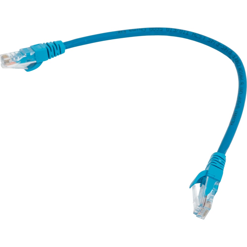 Изображение товара Патч-корд REXANT u/utp cat 6 RJ45-RJ45 0.3м синий LSZH
