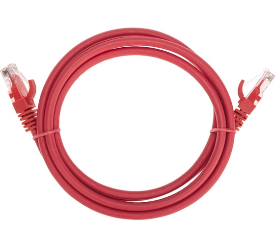 Изображение товара Патч-корд REXANT u/utp cat 6, rj45-rj45, 26awg, lszh, красный, 1.5м 02-0293-105