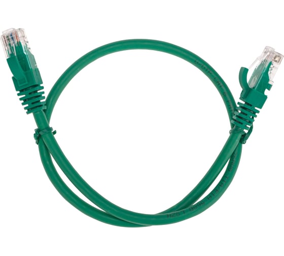 Изображение товара Патч-корд REXANT u/utp cat 6, rj45-rj45, 26awg, lszh, зеленый, 0.5м 02-0296-05