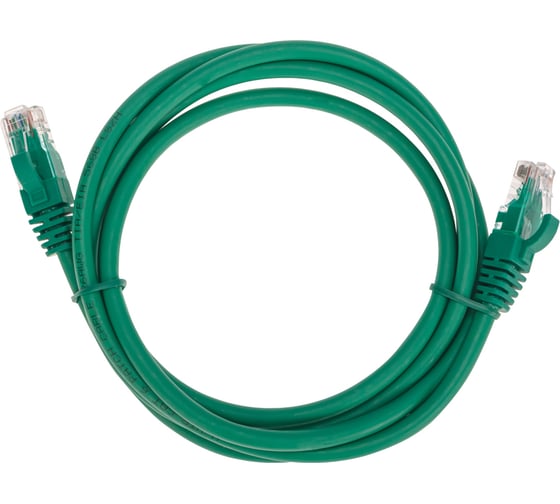 Изображение товара Патч-корд REXANT u/utp cat 6, rj45-rj45, 26awg, lszh, зеленый, 1.5м 02-0296-105
