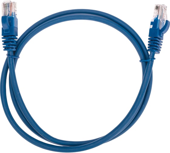 Изображение товара Патч-корд REXANT u/utp, cat 5e, rj45-rj45, 26awg, lszh, синий, 1м 02-0104-1