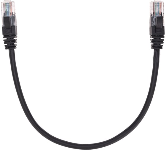 Изображение товара Патч-корд U/UTP REXANT CAT 5e, RJ45-RJ45, 26AWG, LSZH, черный, 0,3м 02-0102-03