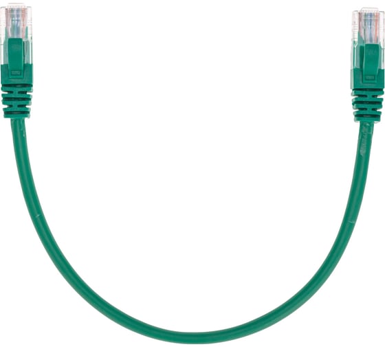 Изображение товара Патч-корд REXANT u/utp, cat 5e, rj45-rj45, 26awg, lszh, зеленый, 0,3м 02-0106-03