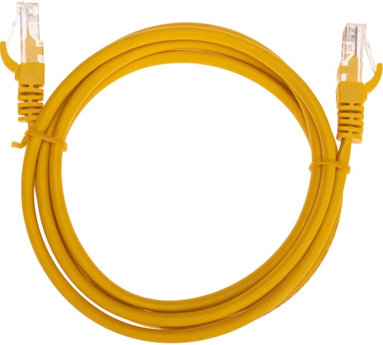 Изображение товара Патч-корд REXANT u/utp, cat 5e, rj45-rj45, 26awg, lszh, желтый, 1,5м 02-0105-105