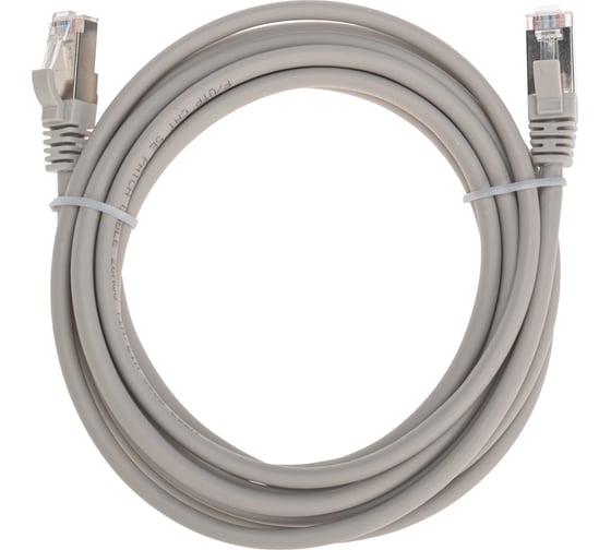 Изображение товара Патч-корд REXANT f/utp, cat 5e, rj45-rj45, 26awg, lszh, серый, 3м 02-0110-3