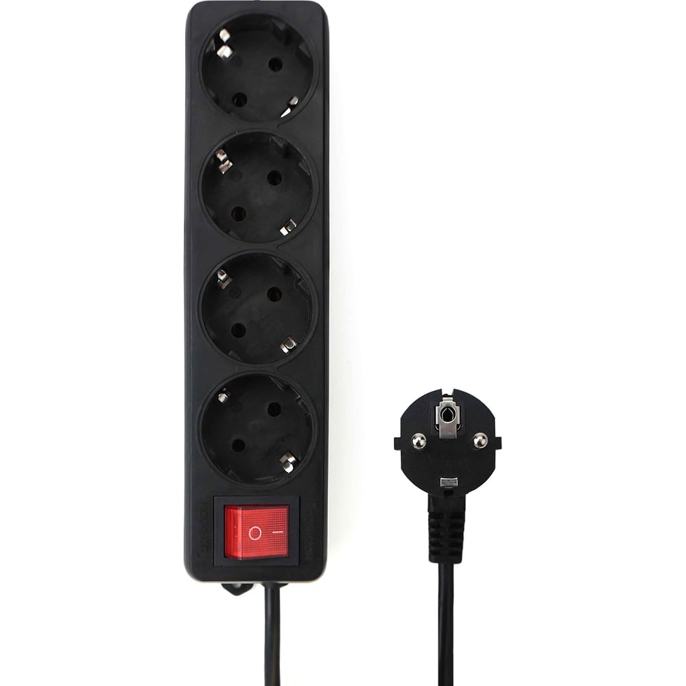 Изображение товара Удлинитель Гарнизон 4 розетки 5м с выключателем и заземлением