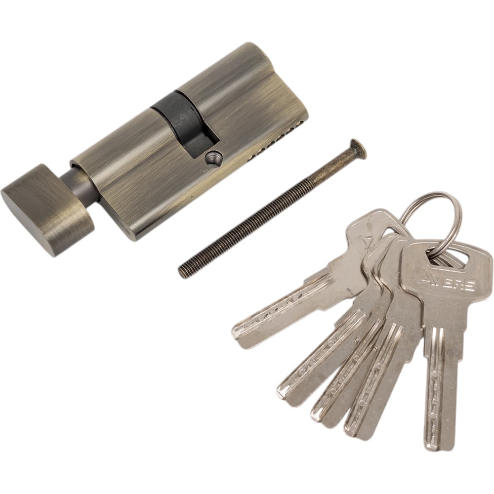 Изображение товара Цилиндровый механизм Avers ZM-70-C-AB 33704 бронза для дверей надежный и долговечный