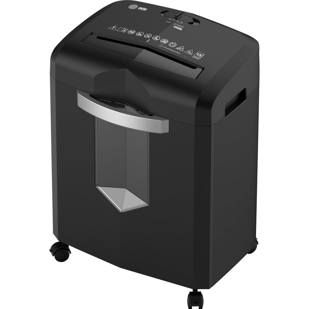 Изображение товара Шредер CACTUS CS-SH-15-20-4x35 черный/серый секретность P-4, перекрестный, 15 листов, 20 л, скрепки/скобы/пластиковые карты 1919851
