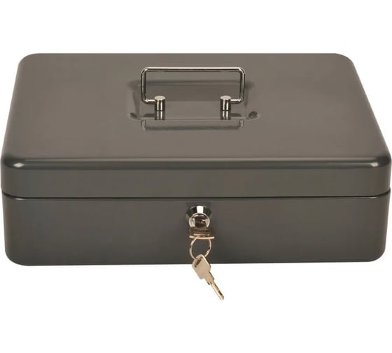 Изображение товара Ящик для денег CACTUS без номинала CS-CB-004GY 90x300x240 серый сталь 1888934