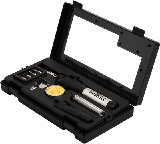 Изображение товара Газовый паяльник с пьезоподжигом в наборе Turbojet TJ150-B