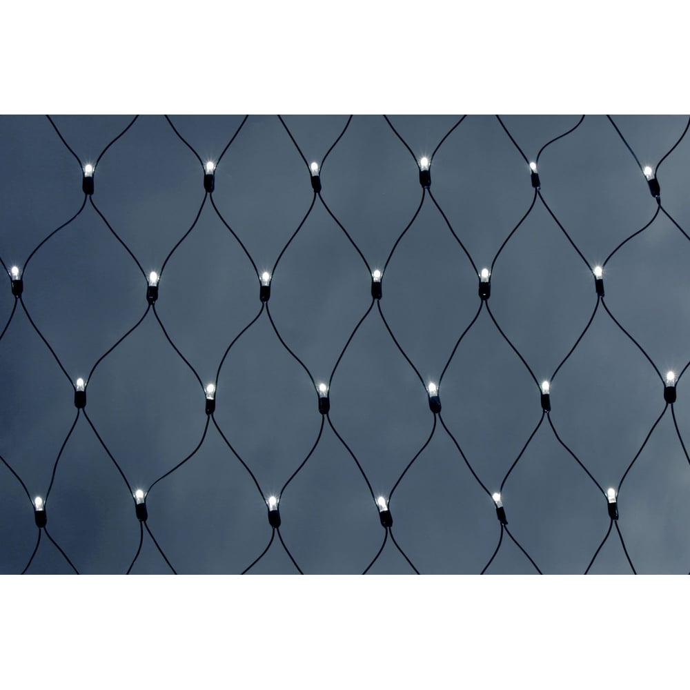 Изображение товара Уличная светодиодная сеть TEAMPROF 2x2 белый и черный провод IP65 30 Вт