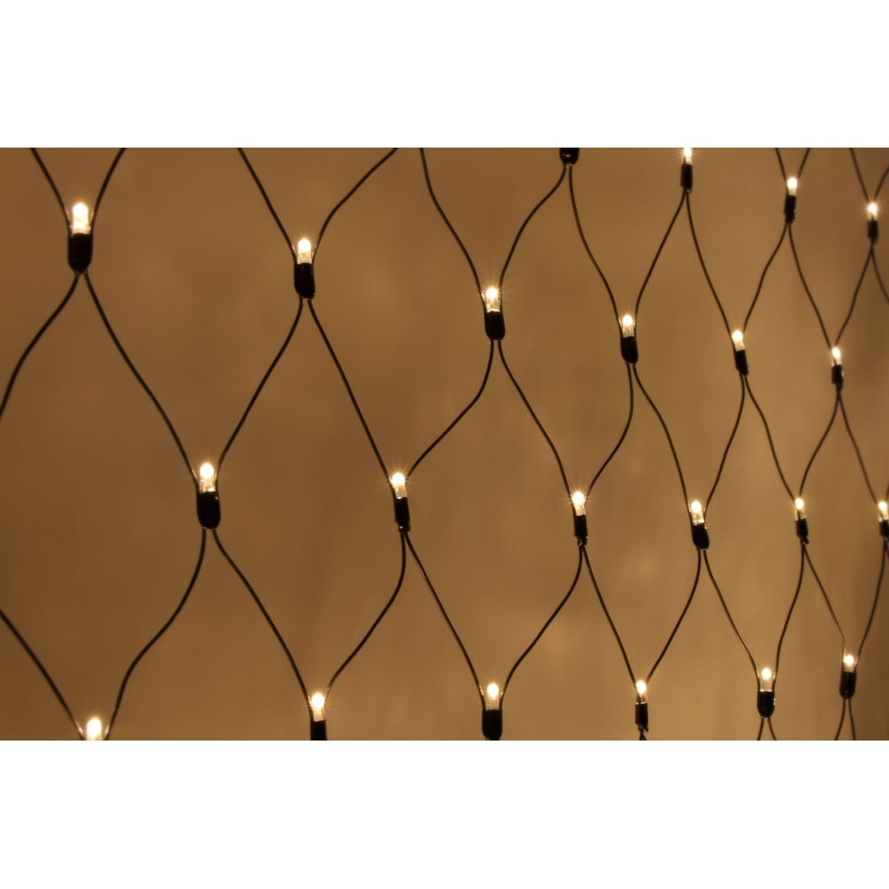 Изображение товара Световая сетка TEAMPROF 2x3 Тёплый белый с черным проводом