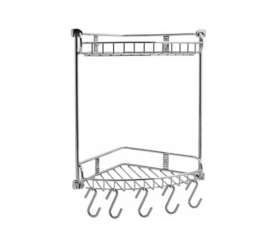 Изображение товара Металлическая двойная, угловая полка WasserKRAFT K-1222