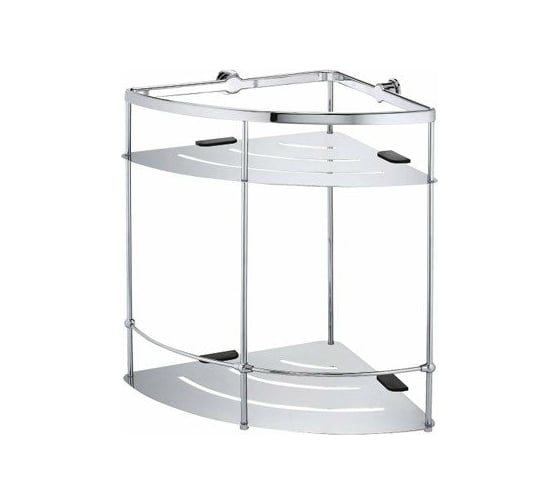 Изображение товара Металлическая двойная, угловая полка WasserKRAFT K-522