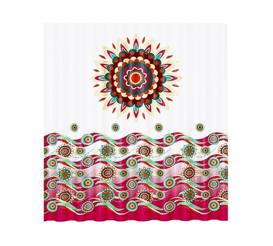 Изображение товара Шторка для ванной, кольца в комплекте WasserKraft Isen SC-40101