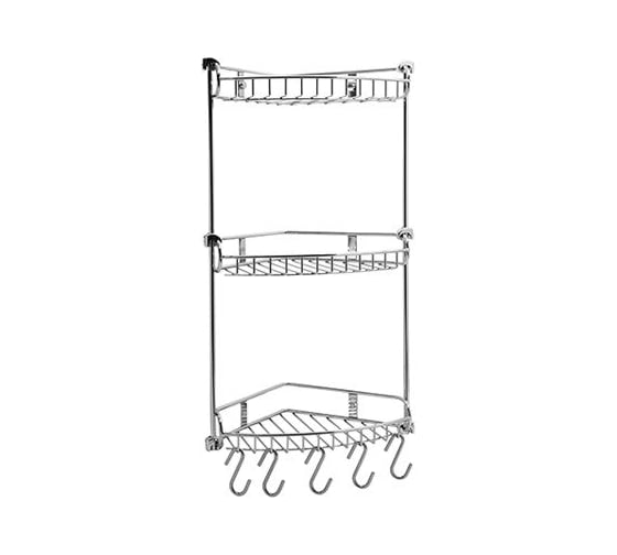 Изображение товара Металлическая тройная, угловая полка WasserKRAFT K-1233
