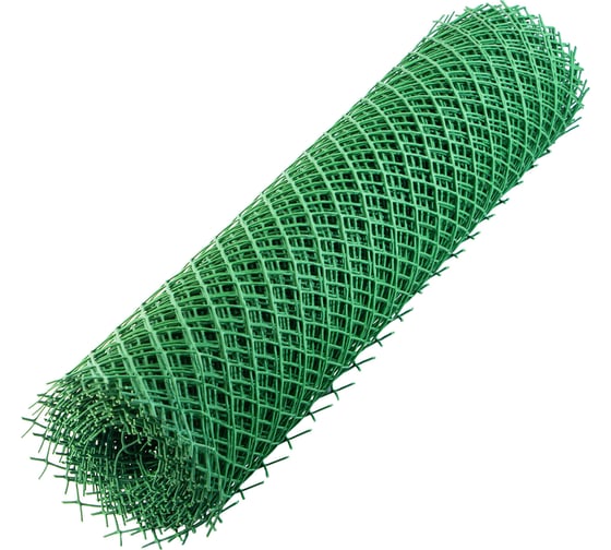Изображение товара Заборная решетка в рулоне Без бренда 1.3x20 м, ячейка 70x55 мм, зелёная 64531